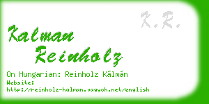 kalman reinholz business card