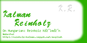 kalman reinholz business card